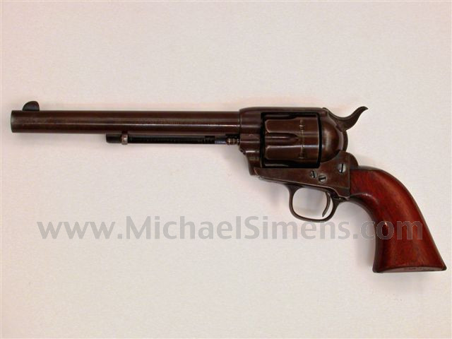 ANTIQUE COLT SINGLE ACTION REVOLVER. ETCHED PANEL 44.
