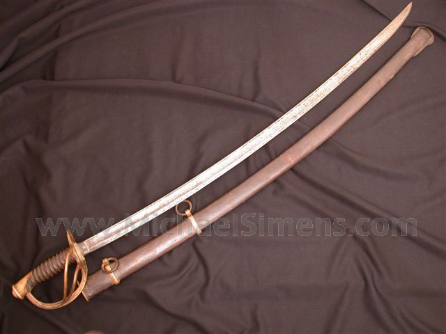 CIVIL WAR CAVALRY SABRE IDENTIFIED TO CONGRESSIONAL MEDAL OF HONOR RECIPIENT EDWARD P. TOBIE.