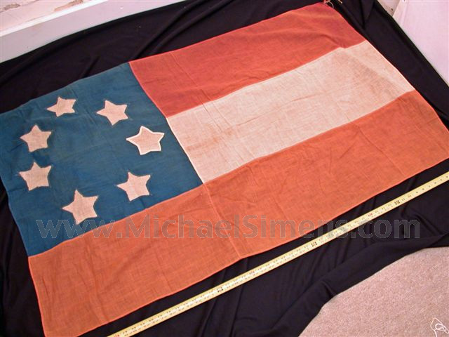 ANTIQUE CONFEDERATE FIRST NATIONAL FLAG