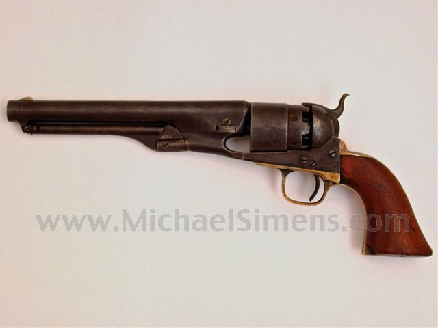 COLT 1860 ARMY REVOLVER WITH RARE, NAVY SIZED GRIPS