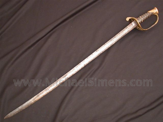 CONFEDERATE SWORD BY W. J. McELROY, IDENTIFIED 