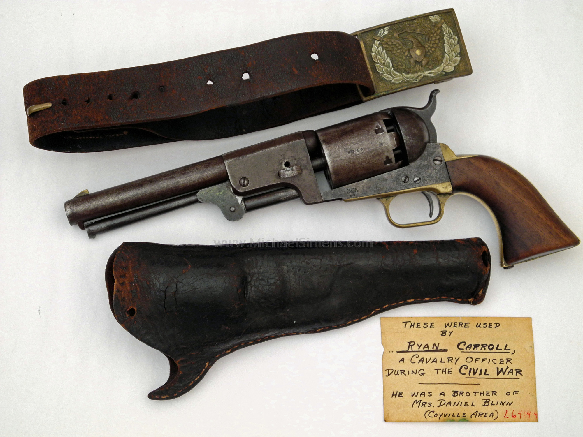 COLT THIRD MODEL DRAGOON REVOLVER, IDENTIFIED - HISTORICAL ARMS