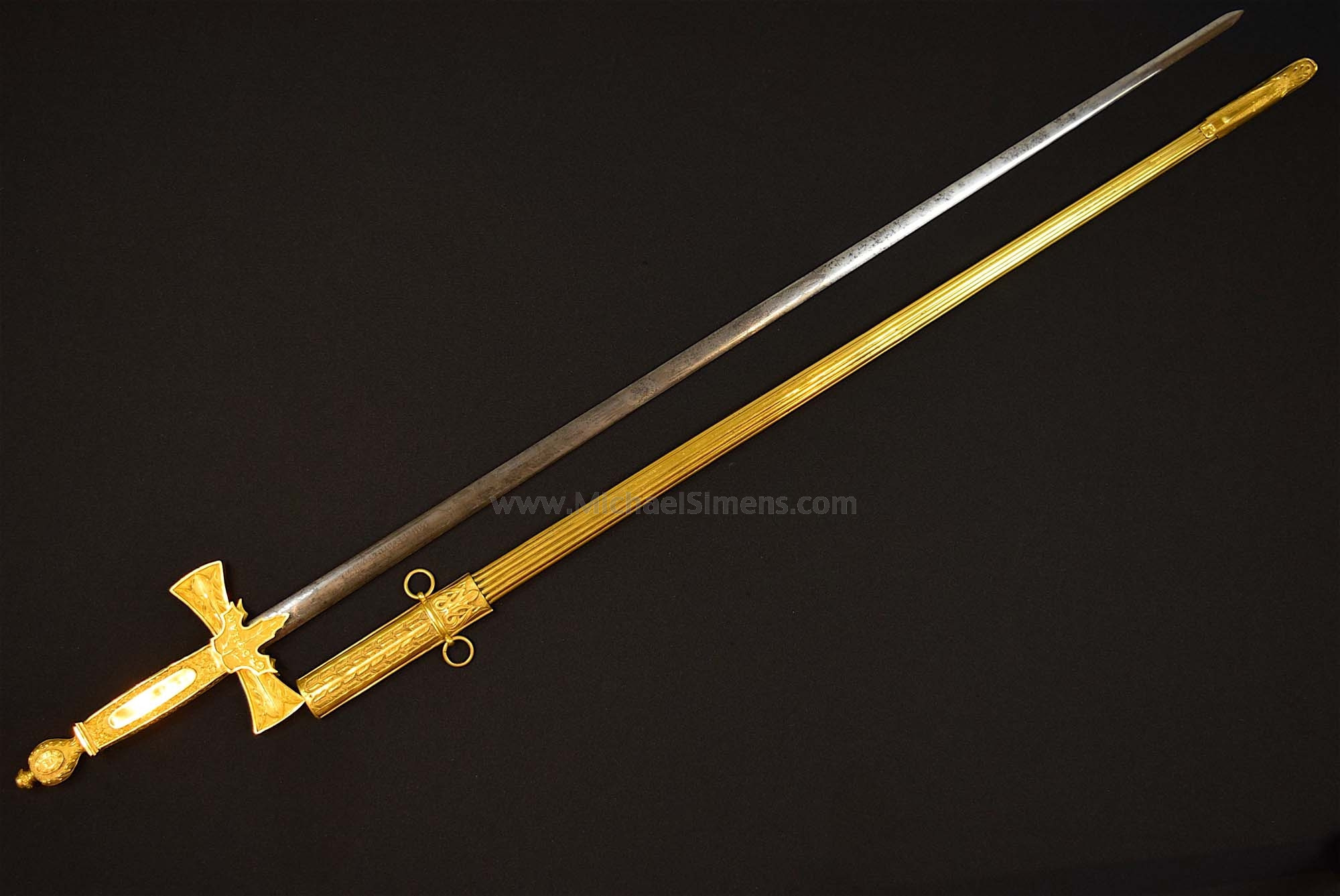 Solid Gold War of 1812 Presentation Sword