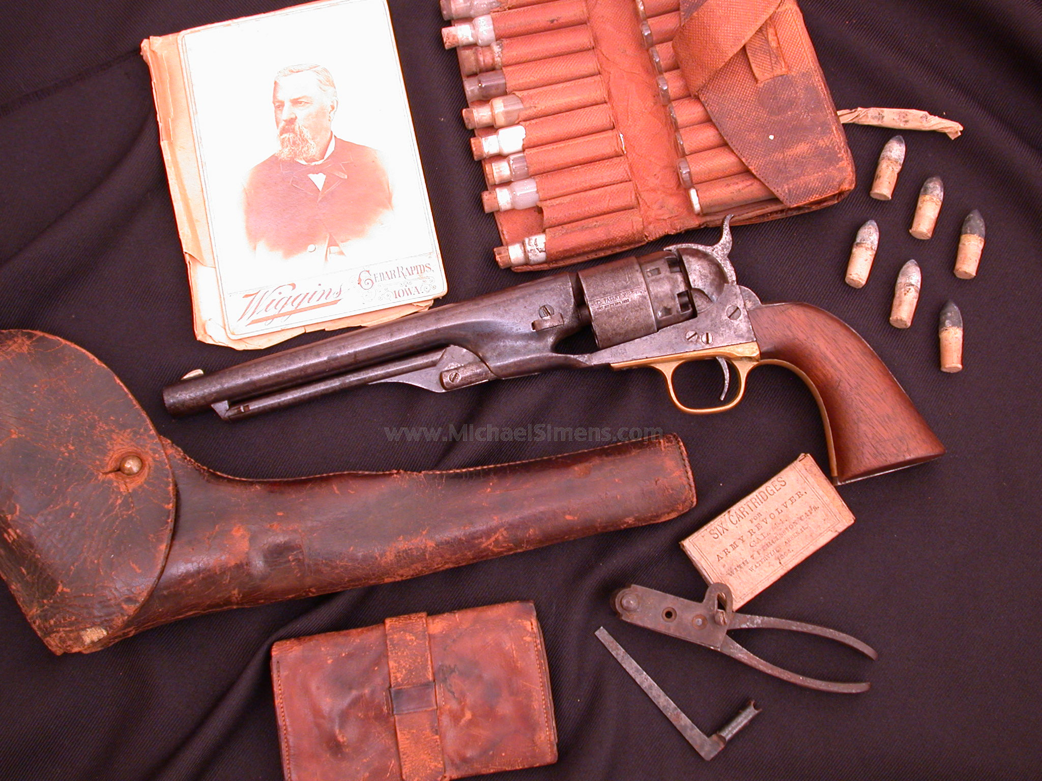 COLT, 1860 MARTIALLY MARKED REVOLVER WITH HISTORICAL ARCHIVE