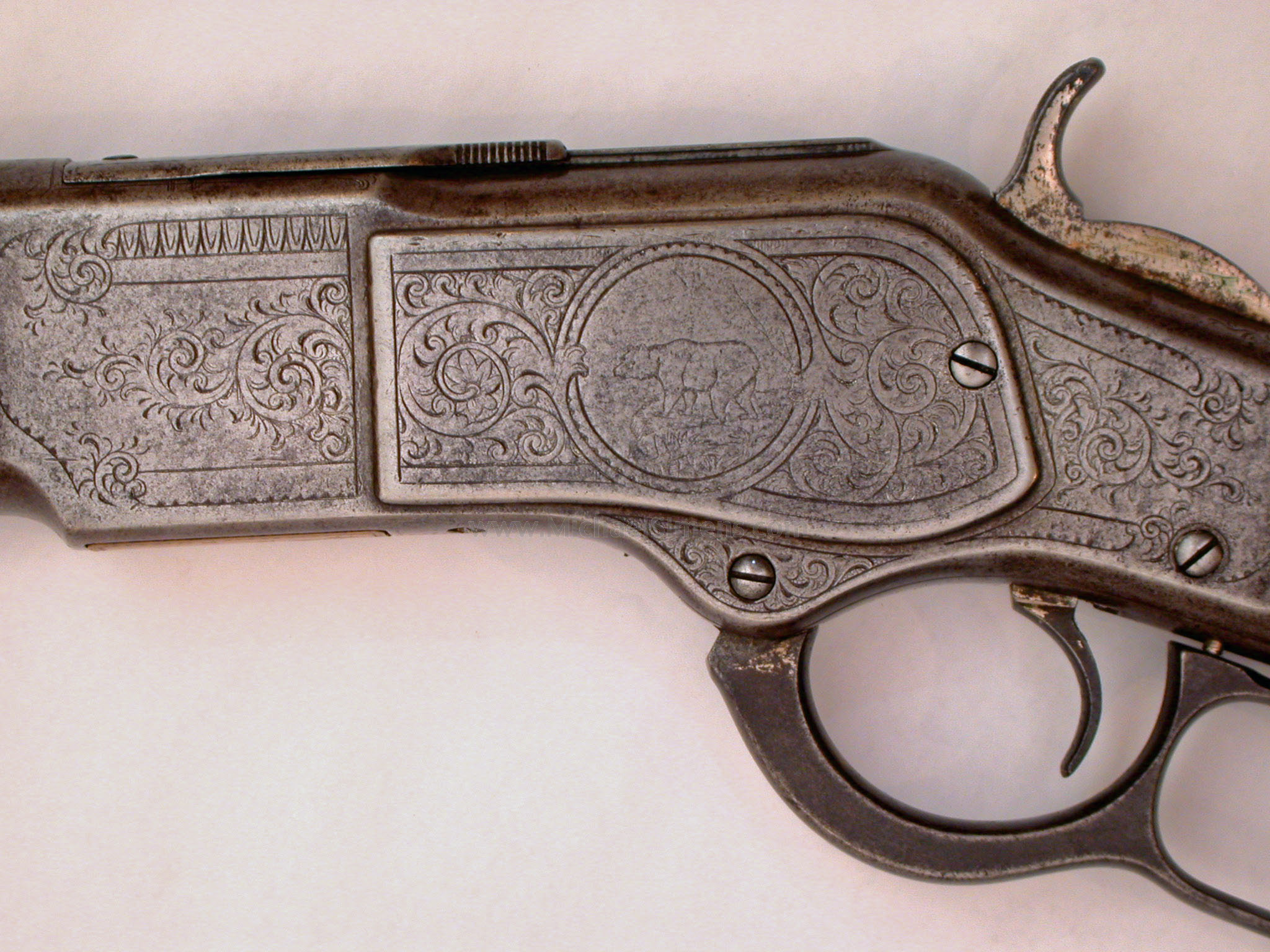 WINCHESTER 1873 RIFLE, FACTORY ENGRAVED