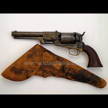 Antique Colt Dragoon Revolver, 4-Screw Cut for Stock, Civil War Revolver