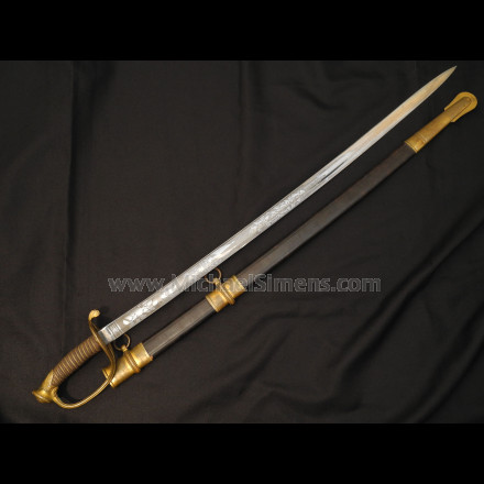 INSCRIBED ROBY CIVIL WAR FOOT OFFICERS SWORD