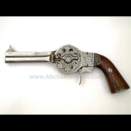ANTIQUE TURRET PISTOL OF FRENCH MANUFACTURE