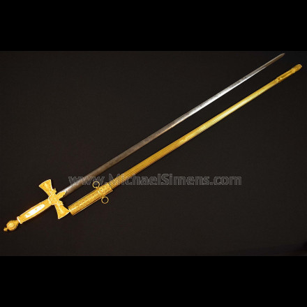 Solid Gold War of 1812 Presentation Sword