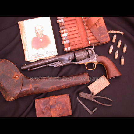 COLT, 1860 MARTIALLY MARKED REVOLVER WITH HISTORICAL ARCHIVE