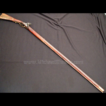FLINTLOCK KENTUCKY RIFLE BY ABRAHAM SCHWEITZER.