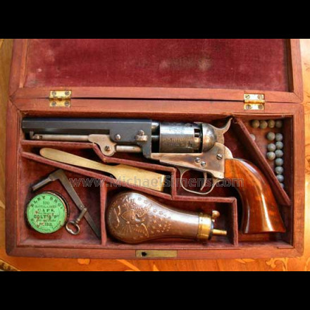 COLT POCKET REVOLVER, CASED WITH ACCESSORIES.