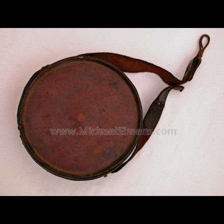 CONFEDERATE CEDARWOOD CANTEEN WITH CAVALRY-STYLE SHORT-STRAP.