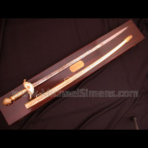 MEXICAN WAR SWORD WITH STUNNING PRESENTATION FROM THE STATE OF ILLINOIS