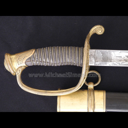 AMES CIVIL WAR SWORD, INSPECTED AND DATED